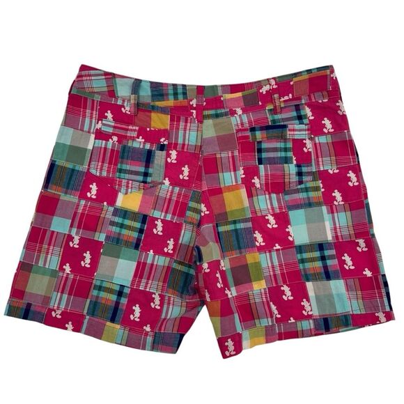 Disney Mickey Mouse Patchwork Madras Bermuda Shorts Size L - Picture 12 of 12